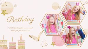 Birthday Slideshow Gold butterfly videohive