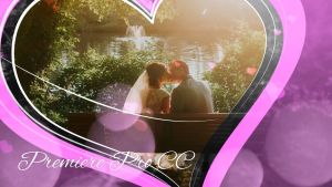 Wedding slideshow heart frame transition Premiere Pro