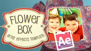 birthday flower cube reveals your baby photos in Adobe After Effects