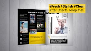 Презентация модного журнала After Effects Modern Magazine Promotion Mockup