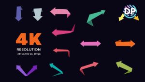 Animated paper arrows 4K in After Effects