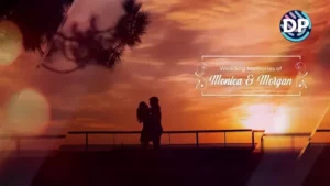 Free After Effects template for creating a wedding slideshow with glass transitions.