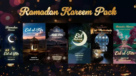 Ramadan Kareem Pack white moon